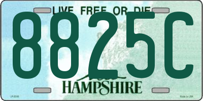 NH license plate 8825C