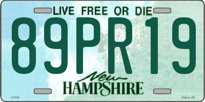 NH license plate 89PR19