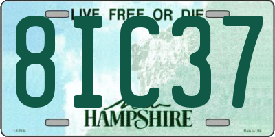 NH license plate 8IC37