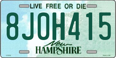 NH license plate 8J0H415