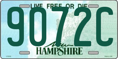 NH license plate 9072C