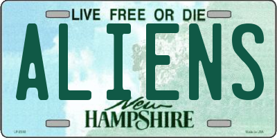 NH license plate ALIENS