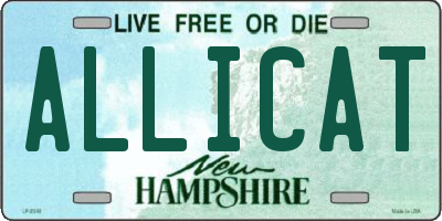 NH license plate ALLICAT