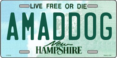 NH license plate AMADDOG