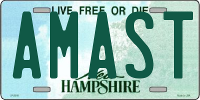 NH license plate AMAST