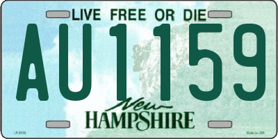 NH license plate AU1159