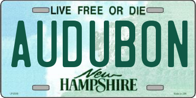 NH license plate AUDUBON