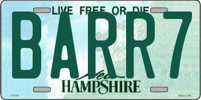 NH license plate BARR7