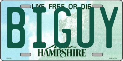 NH license plate BIGUY