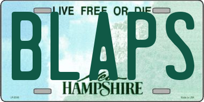 NH license plate BLAPS