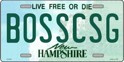 NH license plate BOSSCSG