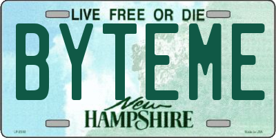 NH license plate BYTEME