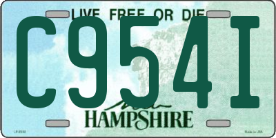 NH license plate C954I