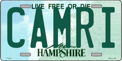 NH license plate CAMRI