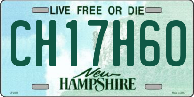 NH license plate CH17H60