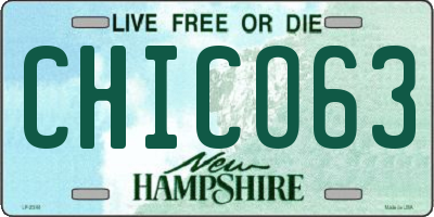 NH license plate CHICO63