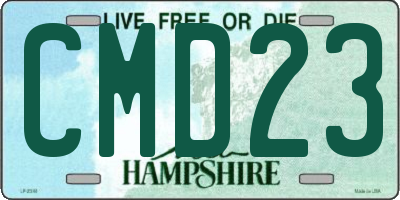 NH license plate CMD23