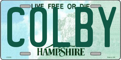 NH license plate COLBY