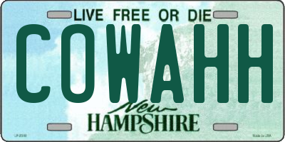 NH license plate COWAHH