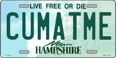 NH license plate CUMATME