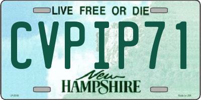 NH license plate CVPIP71