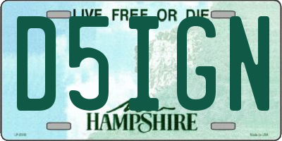 NH license plate D5IGN