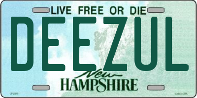 NH license plate DEEZUL