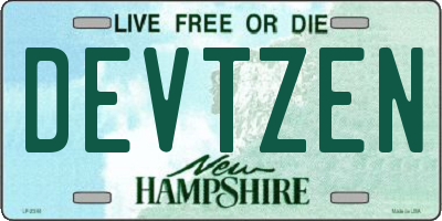 NH license plate DEVTZEN