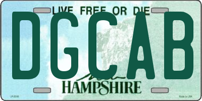 NH license plate DGCAB