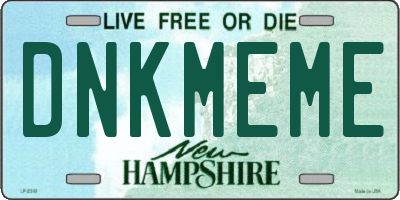 NH license plate DNKMEME