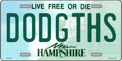 NH license plate DODGTHS