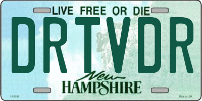 NH license plate DRTVDR