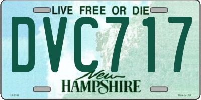 NH license plate DVC717