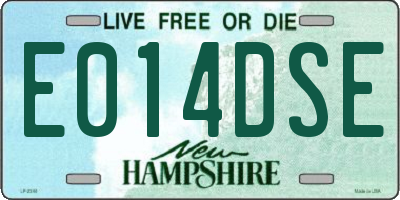 NH license plate E014DSE