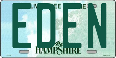 NH license plate EDEN