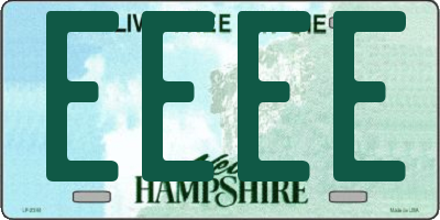 NH license plate EEEE