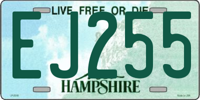 NH license plate EJ255