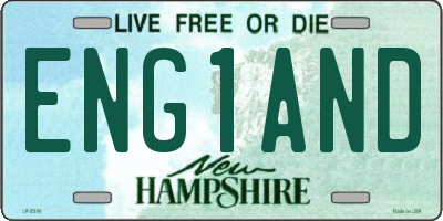 NH license plate ENG1AND