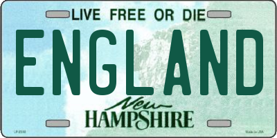 NH license plate ENGLAND