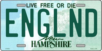 NH license plate ENGLND