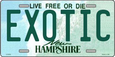 NH license plate EXOTIC