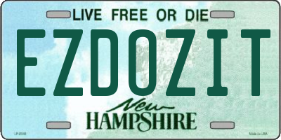 NH license plate EZDOZIT
