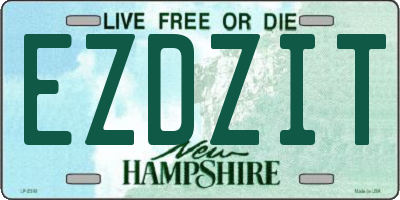 NH license plate EZDZIT