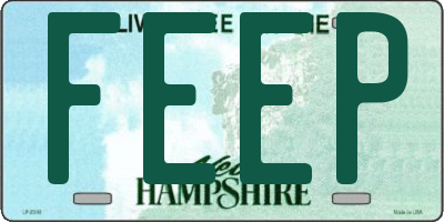 NH license plate FEEP