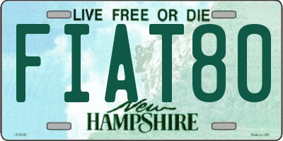 NH license plate FIAT80