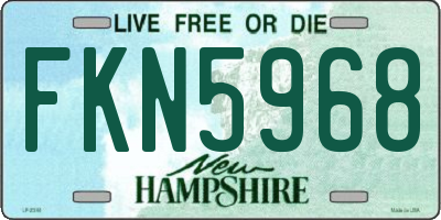 NH license plate FKN5968