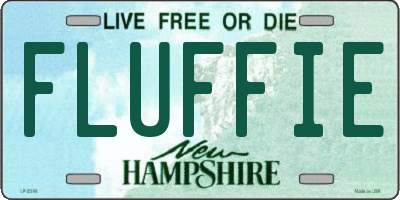 NH license plate FLUFFIE