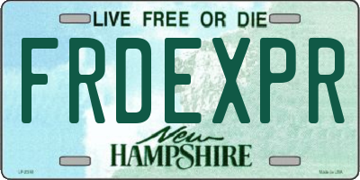 NH license plate FRDEXPR