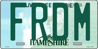 NH license plate FRDM