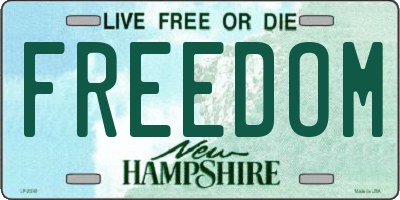 NH license plate FREEDOM